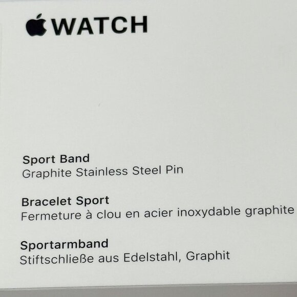 Apple Watch Band NWB Sport Band (45MM) Midnight - M/L - Picture 4 of 10